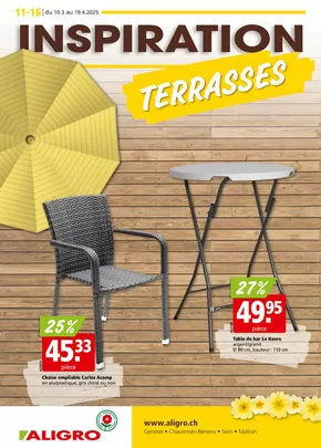 Aligro Katalog in Pratteln | Inspiration Terrasses #11-16 | 2025-03-10T00:00:00.000Z - 2025-04-19T00:00:00.000Z