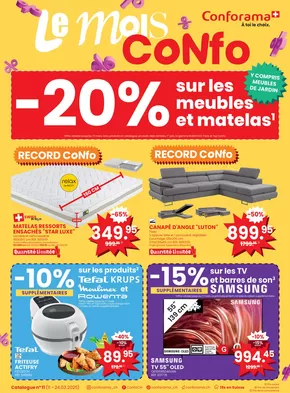 Conforama Katalog in Lausanne | Conforama reklamblad - FR | 2025-03-11T00:00:00.000Z - 2025-03-24T00:00:00.000Z