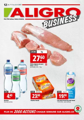 Aligro Katalog in Pratteln | Actions BUSINESS #12 | 2025-03-17T00:00:00.000Z - 2025-03-22T00:00:00.000Z