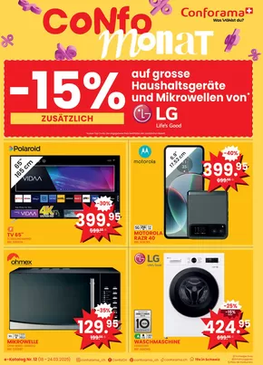 Conforama Katalog in Villars-sur-Glâne | Conforama reklamblad - DE | 2025-03-18T00:00:00.000Z - 2025-03-24T00:00:00.000Z