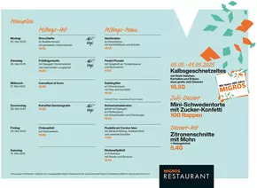 Migros Restaurant Katalog | Exklusivi Deals und Schnäppchen | 2025-05-05T00:00:00.000Z - 2025-05-11T00:00:00.000Z