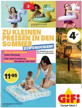 GiFi Katalog in Pfäffikon | Gifi reklamblad - DE | 2025-06-03T00:00:00.000Z - 2025-06-16T00:00:00.000Z