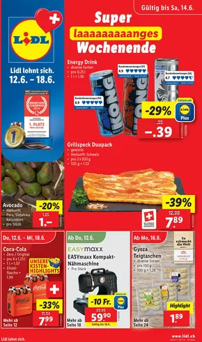 Lidl Katalog in Luzern | Exklusivi Schnäppchen | 2025-06-12T00:00:00.000Z - 2025-06-18T00:00:00.000Z