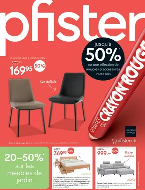 Pfister Katalog in Zürich | Aktuälli Deals und Ängbot | 2025-06-17T00:00:00.000Z - 2025-08-11T00:00:00.000Z