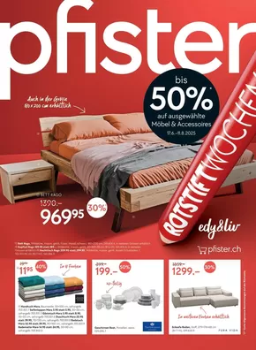 Pfister Katalog in Zürich | Jetzt spare mit üse Deals | 2025-07-16T00:00:00.000Z - 2025-08-11T00:00:00.000Z