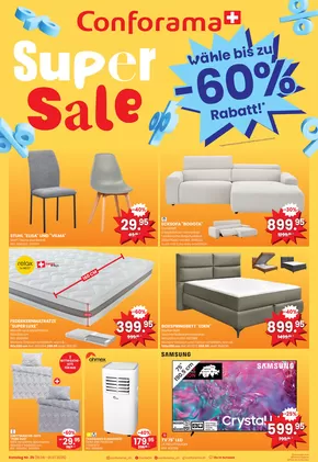 Conforama Katalog in Basel | Conforama reklamblad - DE | 2025-06-18T00:00:00.000Z - 2025-07-01T00:00:00.000Z