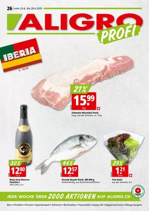 Aligro Katalog in Wettingen | Aktuälli Schnäppchen und Ängbot | 2025-06-23T00:00:00.000Z - 2025-06-28T00:00:00.000Z